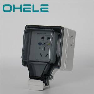 16A 5 hole socket with leakage protection