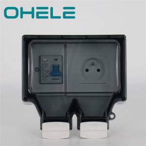 16A French switch socket RCD series 86 type waterproof box