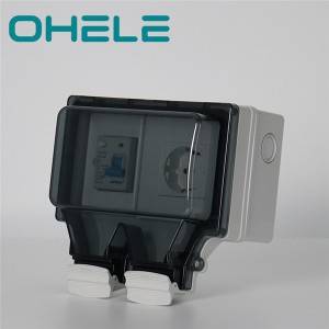 16A Germany switch socket with RCD series 86 type waterproof box