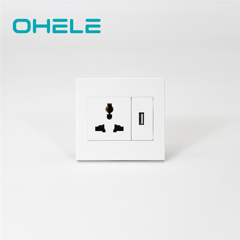 Wholesale Price Coloured Wall Sockets - 1 Gang Multi-function Socket+1 Gang USB – Ohom