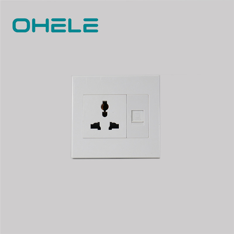 Cheapest Factory Wall Socket Timer Switch - 1 Gang Multi-function Socket+1 Gang Computer Port – Ohom