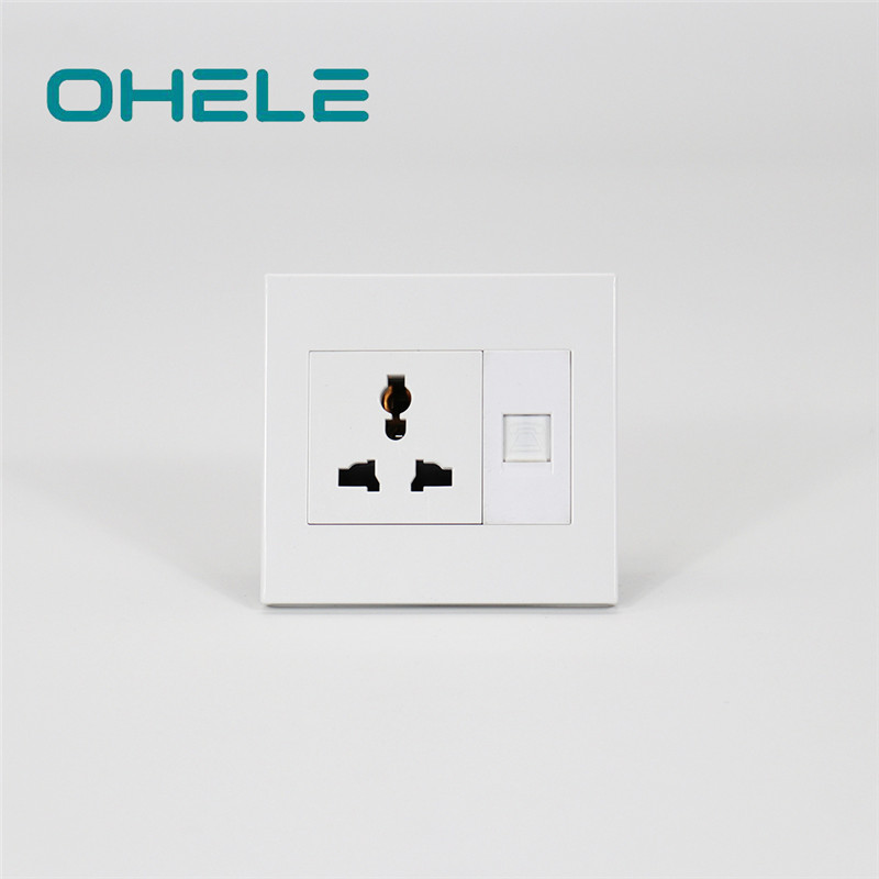Hot-selling Tile Self Leveling Kit - 1 Gang Multi-function Socket+1 Gang Telephone Port – Ohom
