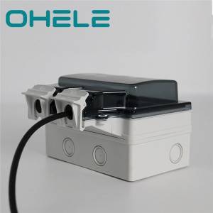 86 type waterproof box with 2 integrated switch & 13A UK socket
