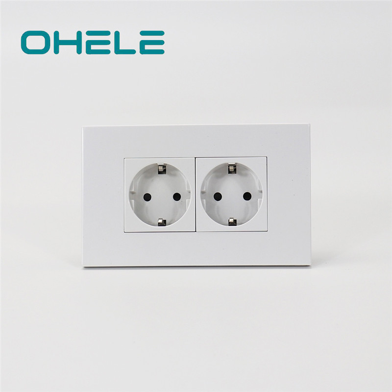 Excellent quality Double Switched Wall Socket - 2 Gang German(EU) Socket – Ohom