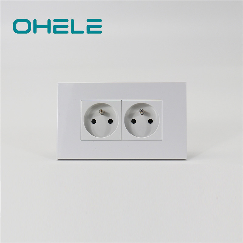Discount Price Wall Outlet With Usb Ports - 2 Gang French Socket – Ohom