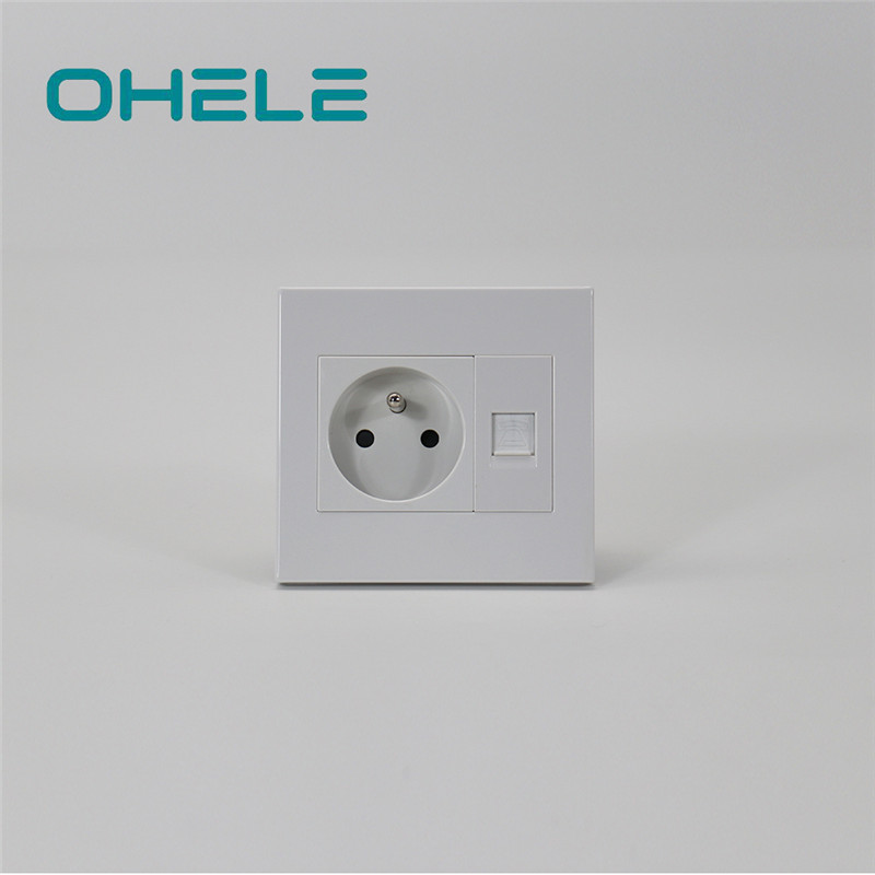 Hot sale Different Wall Sockets - 1 Gang French Socket+1 Gang Telephone Port – Ohom