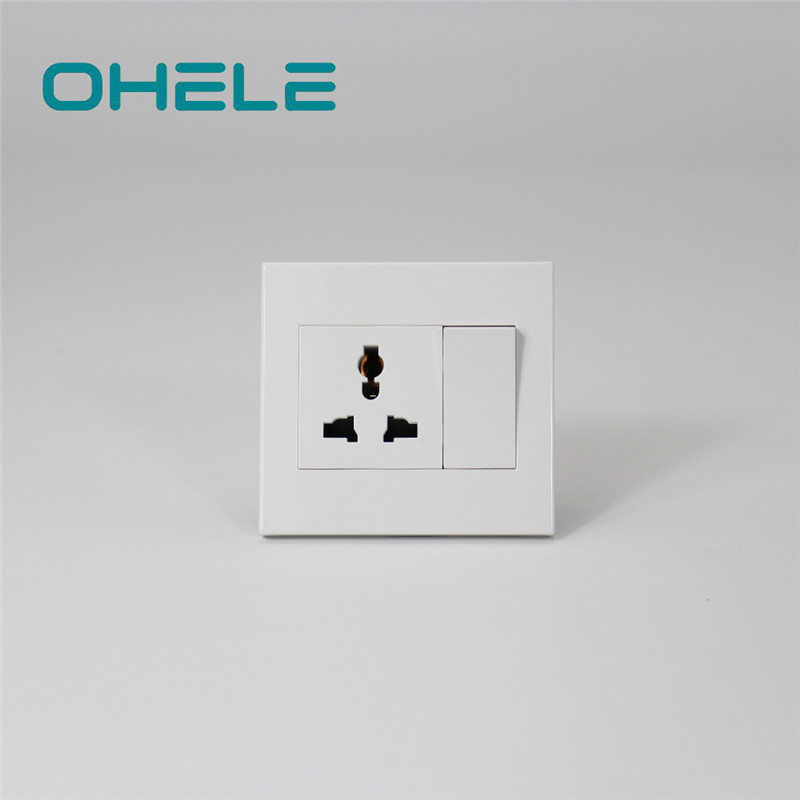 Cheap PriceList for Gold Wall Sockets - 1 Gang Multi-function Socket+1 Gang Switch – Ohom