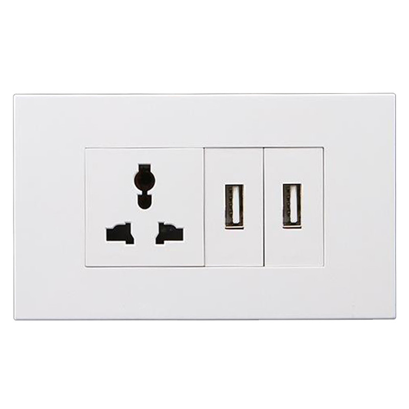 100% Original Electrical Wall Outlet Types - 1 Gang Multi-function Socket+2 Gang USB – Ohom